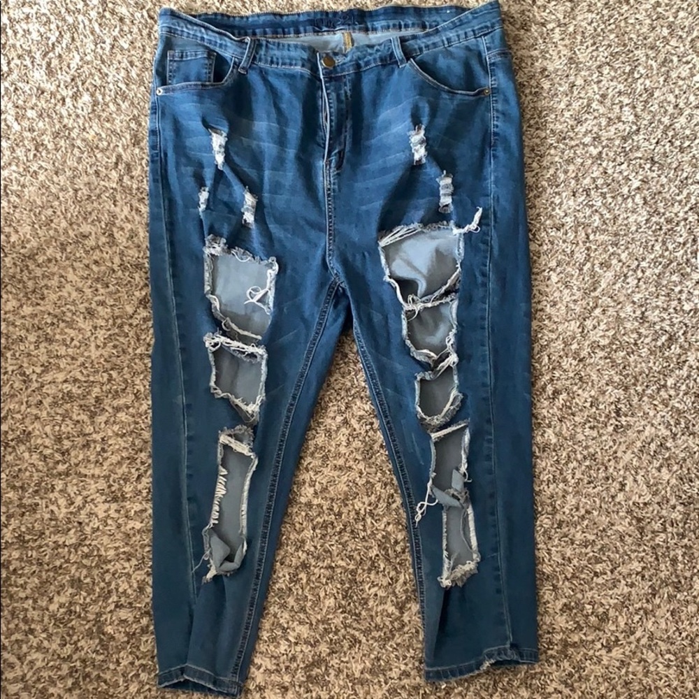 Rue21 plus size ripped jeans